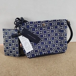 Tommy Hilfiger - Azul/Plateado - Bandolera con Bolsa - Bolso de Hombro - Nuevo con Etiquetas - Imagen 1 de 12
