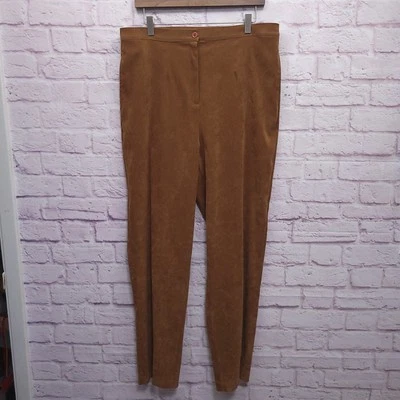 Pantalones de vestir de gamuza sintética Bechamel para mujer grandes (36x30) elásticos plisados rectos Foto 1 de 4