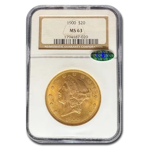 1900 $20 Liberty Gold Double Eagle MS-63 NGC CAC - Picture 1 of 3