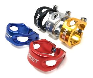 AEST Anodized Aluminum Alloy Bike Seatpost Saddle Clamp in 31.8mm and 34.9mm