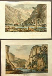 2 gravures de François Denis Née. Neuchâtel - Foto 1 di 3