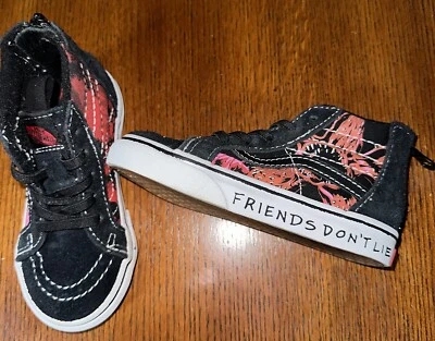 Vans x Stranger Things Sk8-Hi Reissue Friends Don't Lie Shoes kids Toddler 7.5 - Image 1 of 4