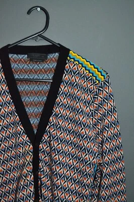 Prada Argyle Ribbed Cardigan - Image 1 of 4