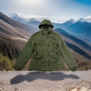 Tommy Hilfiger Military Jacke Damen M olivgrün Cargo Utility Barn Chore Y2K - Bild 1 von 14