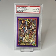 1993 Classic Superheroes Shaquille O'Neal PSA 8 Near Mint RARE LOW POP SHAQ 🔥