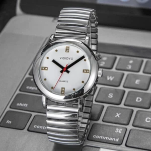 English Talking Watch with Alarm, Speaking Date and Time, White Dial TESW-27U - Picture 1 of 40