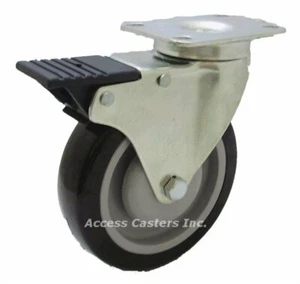 5P28PB 5" Lenkrolle mit Total Lock Bremse, Polyurethan-Rad, 265 Pfund Cap. - Bild 1 von 1