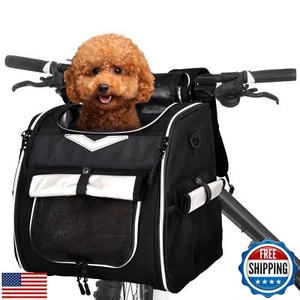 VENFOREST Dog Bike Basket Foldable Dog Bike Carrier Backpack Large Waterproof - Picture 1 of 5
