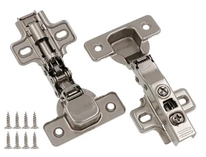 Full Overlay Concealed Frameless Cabinet Hinge - Soft Closing - Clip on Plate - Picture 1 of 3