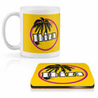 Mug & Square Coaster Set - Ibiza Sunset Travel Holiday Stamp   #7120