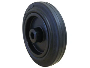 schwarze thermoplastische Gummiräder ø 125 mm, Rollenlagerung ø 15mm, TK 100Kg - Bild 1 von 1