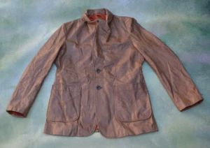 Vintage Casablanca Brown Leather Jacket Size 42. - Picture 1 of 12
