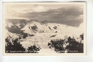Real Photo Postcard Sunset from Powell Point Grand Canyon Arizona AZ 69 - Picture 1 of 1