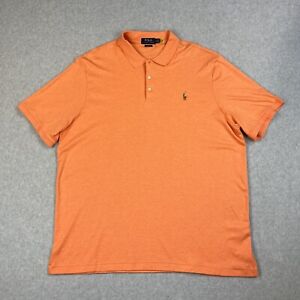 Ralph Lauren Polo Shirt Men’s XXL Classic Fit Interlock Orange Short Sleeve