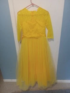 Flower Girl Lace Dress Wedding Bridesmaid Ballgown Ivory Girls Sz 14 NWT - Picture 1 of 2