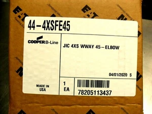 EATON B-Line 44-4XSFE45 Z70 Wireway Elbow, 4 in W x 4 in H, 45 deg, 304 SS  - Picture 1 of 5