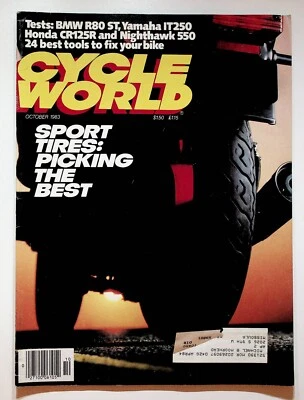 1983 October Cycle World Motorcycle Magazine BMW R80ST Honda CR125R Yamaha IT250 - Image 1 of 4