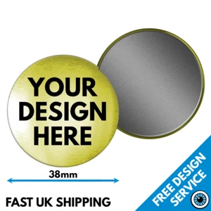 38mm Custom Metallic Fridge Magnets • Personalised Printed Magnet • Promotional - Picture 1 of 7