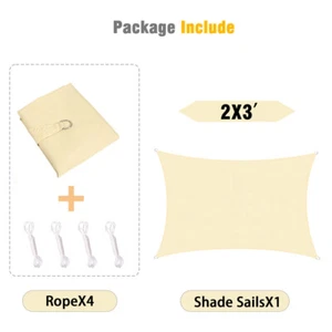 US 2*3m Wasserdicht Sonnenschutz Markise Camping Schatten Tuch für Outdoor Baldachin - Bild 1 von 11