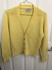 Pendleton Women's Yellow Long Sleeve 100% Virgin Wool Cardigan Sweater Small