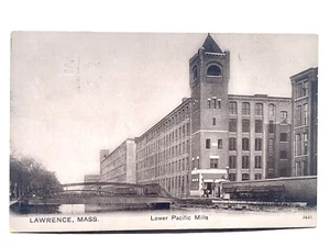Postal de Lawrence Lower Pacific Mills 1907 Massachusetts - Imagen 1 de 3