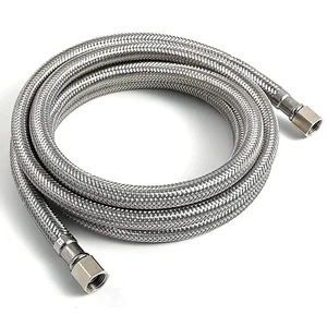 Refrigerator Water Supply Line Kit Hose 10' 5304503346 Stainless Steel Braided - Picture 1 of 6