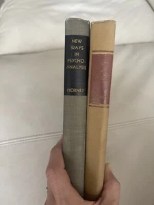 Karen Horney MD 1st Editions Psychoanalysis (1939) Neurosis (1945) Freud Psych - Picture 1 of 17