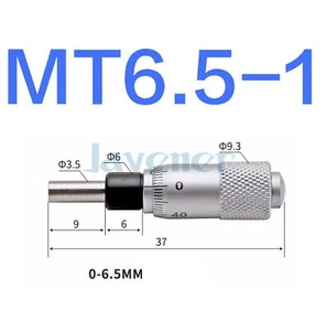 Micrómetro de precisión espaciado de gradiente de viaje Flat Head MT6.5-1 - Imagen 1 de 2