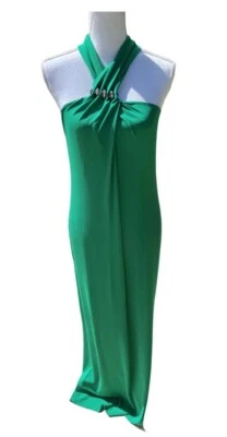 LANVIN PARIS FRANCE GREEN SLEEVLESS MAXI DRESS/GOWN, 34 - Image 1 of 4