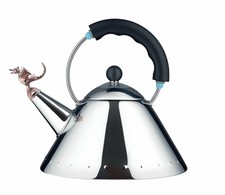 Alessi 9093REX B Tea Rex Bollitore in PA e Acciaio Inossidabile 18/10, Nero