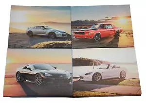 Car Wall Art Prints Set of 4 Street Racing Car Canvas on Wood Frame 16X12 NEW - Picture 1 of 1