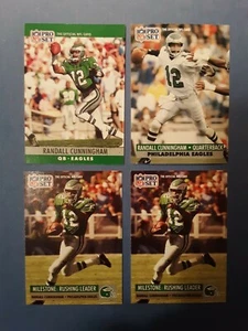 Randall Cunningham 1990 & 1991 Pro Set mit Meilenstein: Rushing Leader (4 Stück) NM - Bild 1 von 3