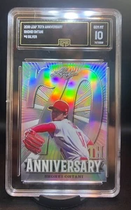 2018 Leaf 70th Anniversary Shohei Ohtani RC Silver Prism GMA 10 - Bild 1 von 2
