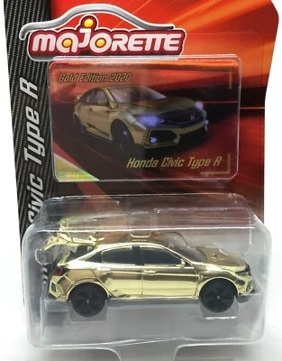 Majorette Honda Civic Type R Glossy Gold 1:58 (3") Package with Card - Image 1 of 4