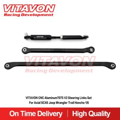 Vitavon CNC Alu7075 V2 Steering Links Set for Axial SCX6 Jeep / Honcho - Image 1 of 4