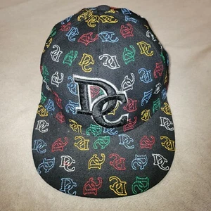 DC City Hunter Washington DC Hat Fitted Large Ball Cap Black Multi Color Logo - Picture 1 of 8