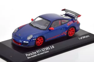 Porsche 911 997 II GT3 Rs 3.8 2009 Azul Rojo Decorado MINICHAMPS 403069115 1:43 - Imagen 1 de 3
