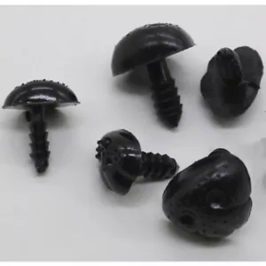 Black Safety Noses For Animal Dog Cat Soft Toy Making Craft With Washers 100Pcs - Picture 1 of 9