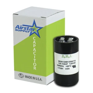 124-156 MFD uf 110-125 VAC Round Electric Motor Start Capacitor ? Made in USA - Picture 1 of 6
