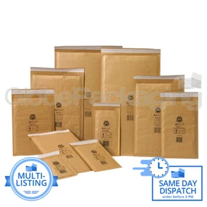 GENUINE JIFFY AIRKAFT GOLD PADDED BUBBLE ENVELOPES BAGS *ALL SIZES/QTY'S* - Picture 1 of 6