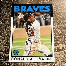 Ronald Acuna Jr 2021 Topps Series 1 1986 35th Anniversary Card #86B-94 Braves