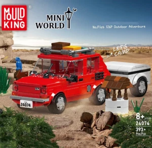 Mould King Fiat 126P Car + Trailer Camping Building Blocks 393 pcs *NEW* - Picture 1 of 7