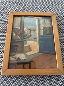 The Blue Door By Raymond Wintz - ANTIQUE PRINT Frame: Providence Picture Frames - Picture 1 of 7