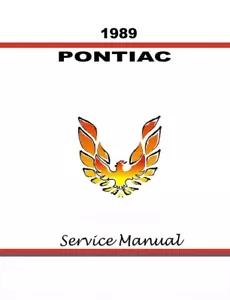 1989 Pontiac Firebird Trans Am Shop Service Repair Manual Engine Drivetrain Book - Picture 1 of 1
