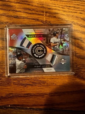 Mark Teixeira / MIGUEL CABRERA 2005 UPPER DECK REFLECTIONS DUAL PATCH #/99 - Image 1 of 2