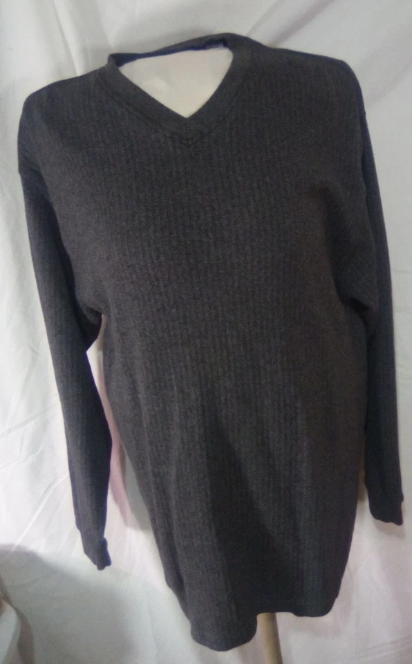PIERRE CARDIN Mens V-Neck Pullover XL Grey Cotton - Image 1 of 4