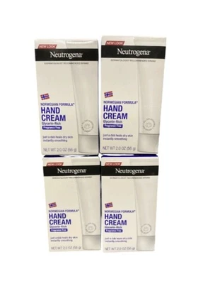 Paquete de 4 crema de manos rica en glicerina sin fragancia Neutrogena Norwegian Formula 2 oz  Foto 1 de 2