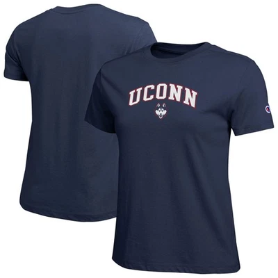 Women's Champion  Navy UConn Huskies Arched Over Logo T-Shirt - Image 1 of 3
