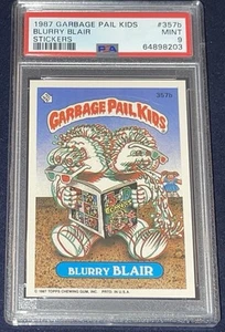 1987 Topps Garbage Pail Kids 9th Series #357b Blurry Blair PSA 9 MINT Os9 - Picture 1 of 2
