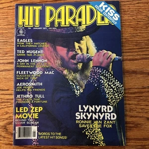 1977 Hit Parader Magazine Lynyrd Skynyrd Ronnie Van Zant Kiss Led Zeppelin - Picture 1 of 6